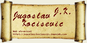 Jugoslav Kočišević vizit kartica
